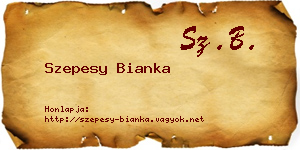 Szepesy Bianka névjegykártya